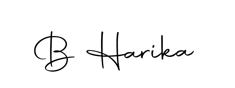 How to make B Harika name signature. Use Autography-DOLnW style for creating short signs online. This is the latest handwritten sign. B Harika signature style 10 images and pictures png