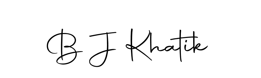 Design your own signature with our free online signature maker. With this signature software, you can create a handwritten (Autography-DOLnW) signature for name B J Khatik. B J Khatik signature style 10 images and pictures png