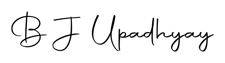 Create a personalized artistic stamp with B J Upadhyay in Autography-DOLnW font. Perfect for visual artists, designers, and influencers. B J Upadhyay signature style 10 images and pictures png