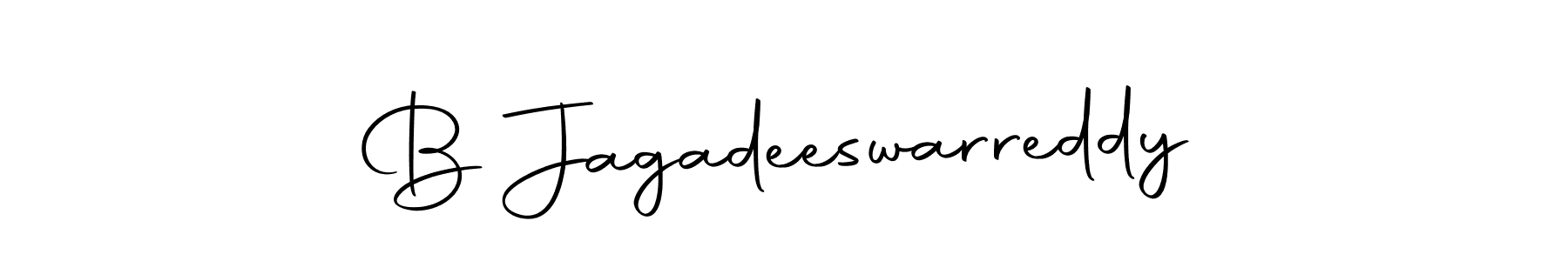 Create a beautiful signature design for name B Jagadeeswarreddy. With this signature (Autography-DOLnW) fonts, you can make a handwritten signature for free. B Jagadeeswarreddy signature style 10 images and pictures png