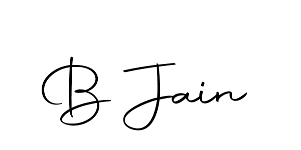 Create a beautiful signature design for name B Jain. With this signature (Autography-DOLnW) fonts, you can make a handwritten signature for free. B Jain signature style 10 images and pictures png