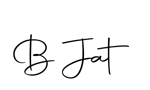 Use a signature maker to create a handwritten signature online. With this signature software, you can design (Autography-DOLnW) your own signature for name B Jat. B Jat signature style 10 images and pictures png