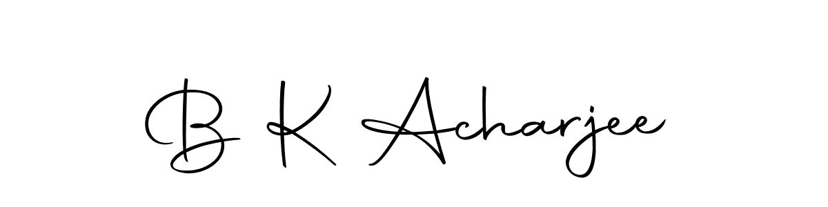 B K Acharjee stylish signature style. Best Handwritten Sign (Autography-DOLnW) for my name. Handwritten Signature Collection Ideas for my name B K Acharjee. B K Acharjee signature style 10 images and pictures png