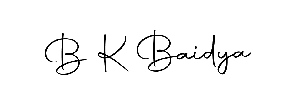 The best way (Autography-DOLnW) to make a short signature is to pick only two or three words in your name. The name B K Baidya include a total of six letters. For converting this name. B K Baidya signature style 10 images and pictures png