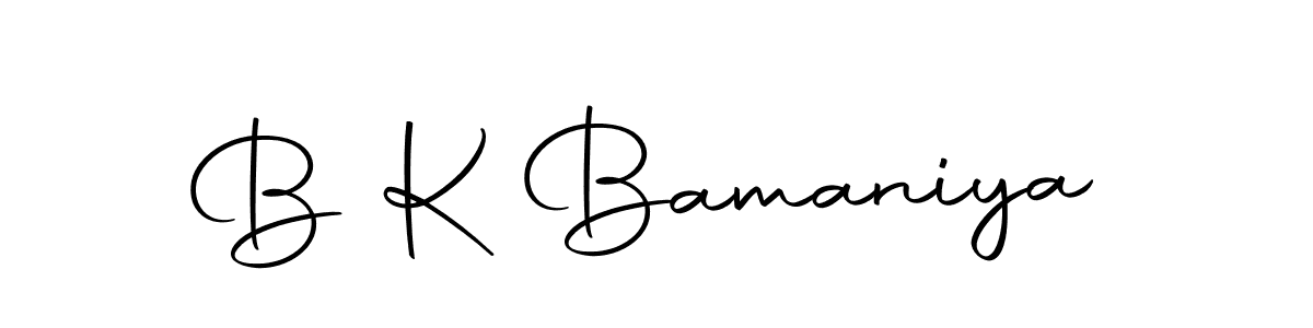 Also we have B K Bamaniya name is the best signature style. Create professional handwritten signature collection using Autography-DOLnW autograph style. B K Bamaniya signature style 10 images and pictures png