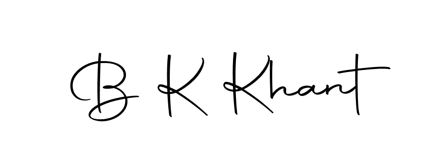 B K Khant stylish signature style. Best Handwritten Sign (Autography-DOLnW) for my name. Handwritten Signature Collection Ideas for my name B K Khant. B K Khant signature style 10 images and pictures png