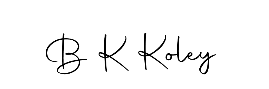 Also we have B K Koley name is the best signature style. Create professional handwritten signature collection using Autography-DOLnW autograph style. B K Koley signature style 10 images and pictures png