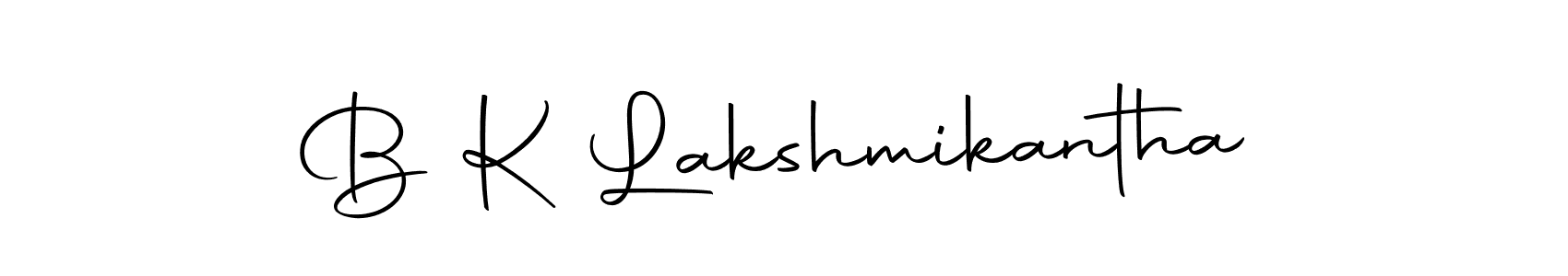 Make a short B K Lakshmikantha signature style. Manage your documents anywhere anytime using Autography-DOLnW. Create and add eSignatures, submit forms, share and send files easily. B K Lakshmikantha signature style 10 images and pictures png