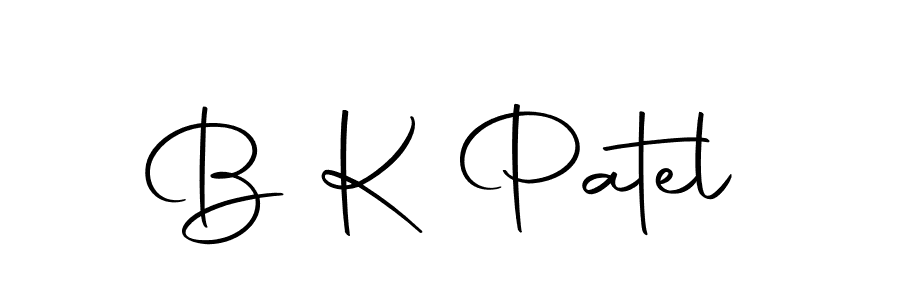 Create a beautiful signature design for name B K Patel. With this signature (Autography-DOLnW) fonts, you can make a handwritten signature for free. B K Patel signature style 10 images and pictures png