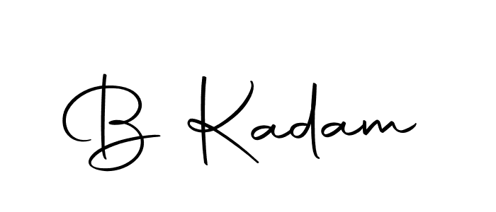 The best way (Autography-DOLnW) to make a short signature is to pick only two or three words in your name. The name B Kadam include a total of six letters. For converting this name. B Kadam signature style 10 images and pictures png