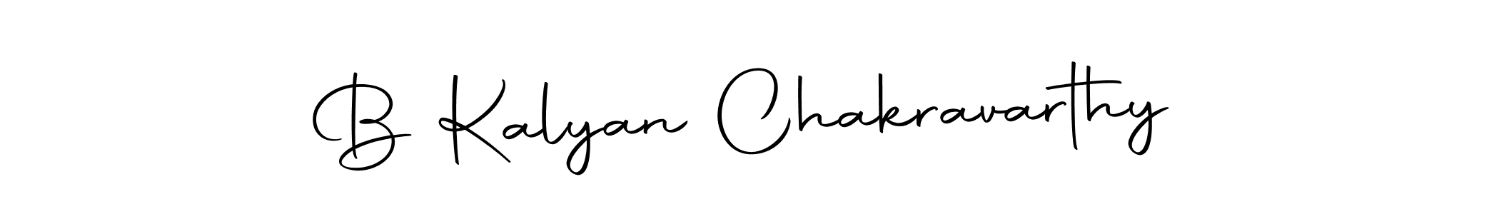 How to make B Kalyan Chakravarthy name signature. Use Autography-DOLnW style for creating short signs online. This is the latest handwritten sign. B Kalyan Chakravarthy signature style 10 images and pictures png