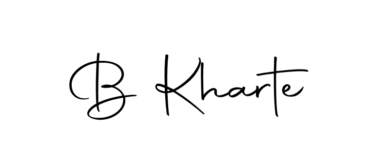 Make a beautiful signature design for name B Kharte. With this signature (Autography-DOLnW) style, you can create a handwritten signature for free. B Kharte signature style 10 images and pictures png