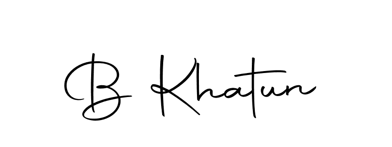 How to make B Khatun signature? Autography-DOLnW is a professional autograph style. Create handwritten signature for B Khatun name. B Khatun signature style 10 images and pictures png