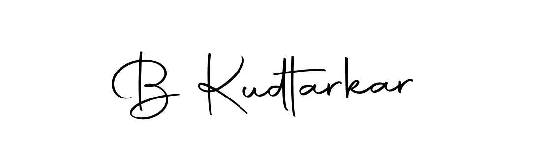Create a beautiful signature design for name B Kudtarkar. With this signature (Autography-DOLnW) fonts, you can make a handwritten signature for free. B Kudtarkar signature style 10 images and pictures png