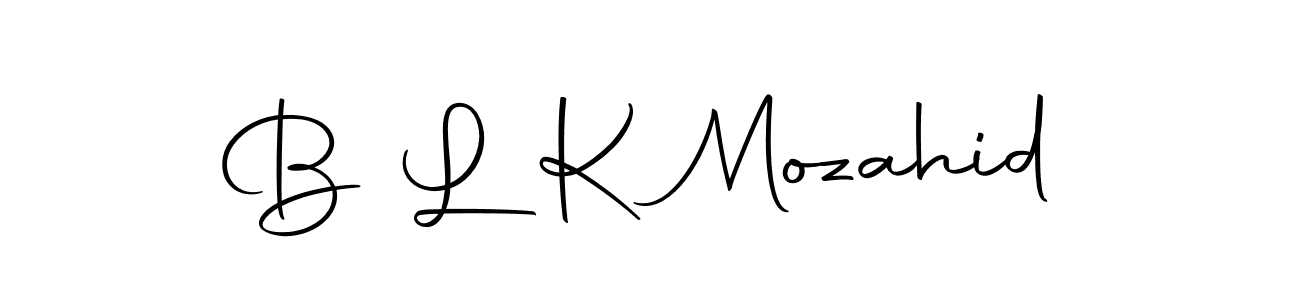 Make a beautiful signature design for name B L K Mozahid. With this signature (Autography-DOLnW) style, you can create a handwritten signature for free. B L K Mozahid signature style 10 images and pictures png
