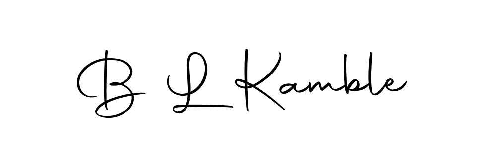 You should practise on your own different ways (Autography-DOLnW) to write your name (B L Kamble) in signature. don't let someone else do it for you. B L Kamble signature style 10 images and pictures png