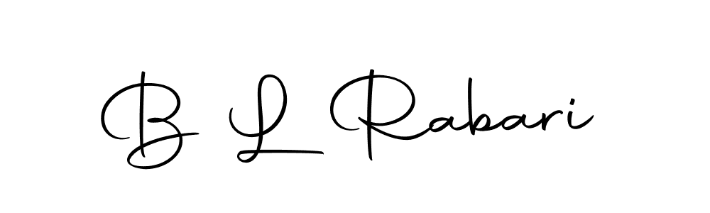 How to make B L Rabari name signature. Use Autography-DOLnW style for creating short signs online. This is the latest handwritten sign. B L Rabari signature style 10 images and pictures png