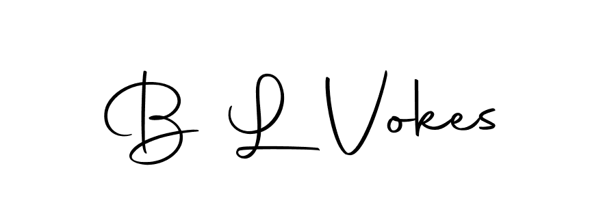 You should practise on your own different ways (Autography-DOLnW) to write your name (B L Vokes) in signature. don't let someone else do it for you. B L Vokes signature style 10 images and pictures png