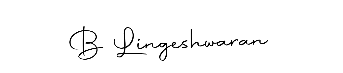 Create a beautiful signature design for name B Lingeshwaran. With this signature (Autography-DOLnW) fonts, you can make a handwritten signature for free. B Lingeshwaran signature style 10 images and pictures png