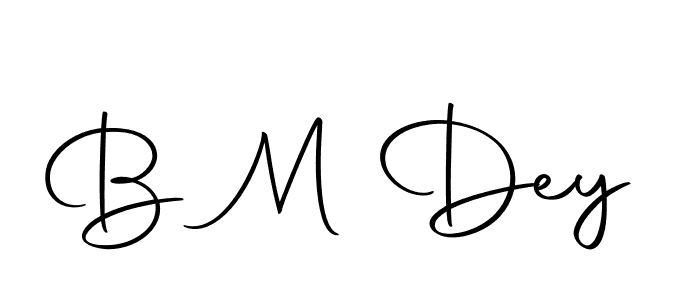 Design your own signature with our free online signature maker. With this signature software, you can create a handwritten (Autography-DOLnW) signature for name B M Dey. B M Dey signature style 10 images and pictures png