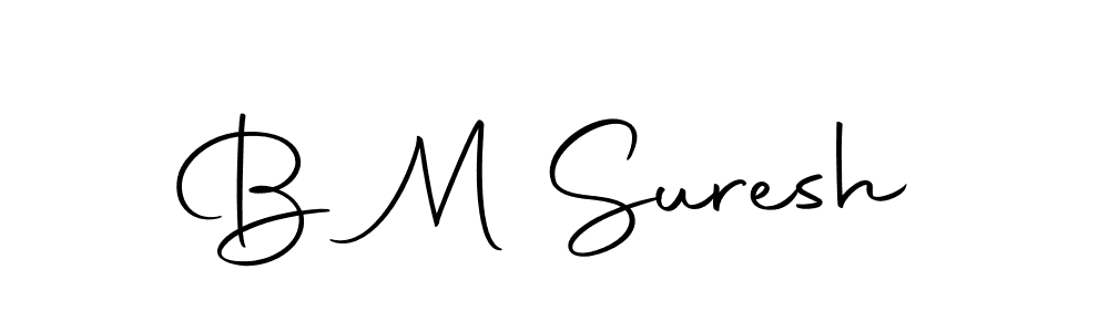 How to make B M Suresh name signature. Use Autography-DOLnW style for creating short signs online. This is the latest handwritten sign. B M Suresh signature style 10 images and pictures png