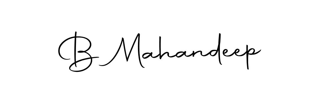 Use a signature maker to create a handwritten signature online. With this signature software, you can design (Autography-DOLnW) your own signature for name B Mahandeep. B Mahandeep signature style 10 images and pictures png