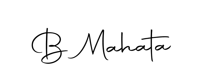 Make a beautiful signature design for name B Mahata. With this signature (Autography-DOLnW) style, you can create a handwritten signature for free. B Mahata signature style 10 images and pictures png