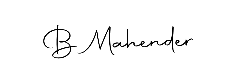 Design your own signature with our free online signature maker. With this signature software, you can create a handwritten (Autography-DOLnW) signature for name B Mahender. B Mahender signature style 10 images and pictures png
