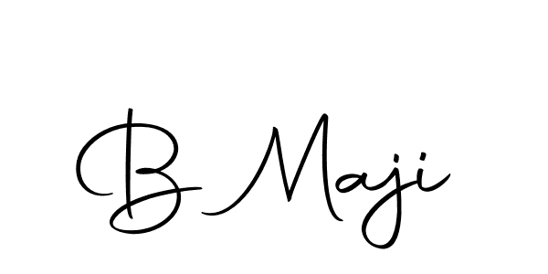 Create a beautiful signature design for name B Maji. With this signature (Autography-DOLnW) fonts, you can make a handwritten signature for free. B Maji signature style 10 images and pictures png