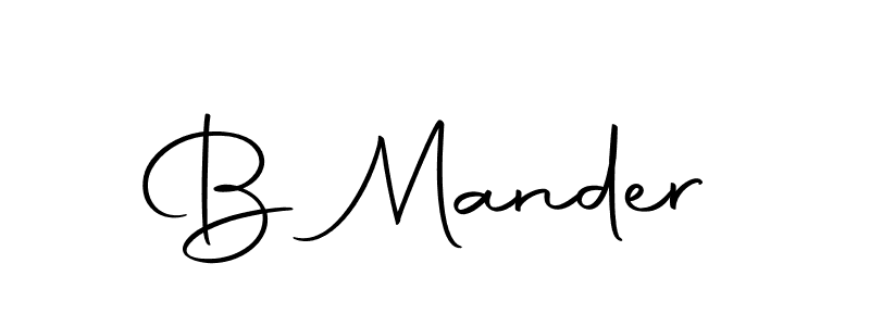 The best way (Autography-DOLnW) to make a short signature is to pick only two or three words in your name. The name B Mander include a total of six letters. For converting this name. B Mander signature style 10 images and pictures png