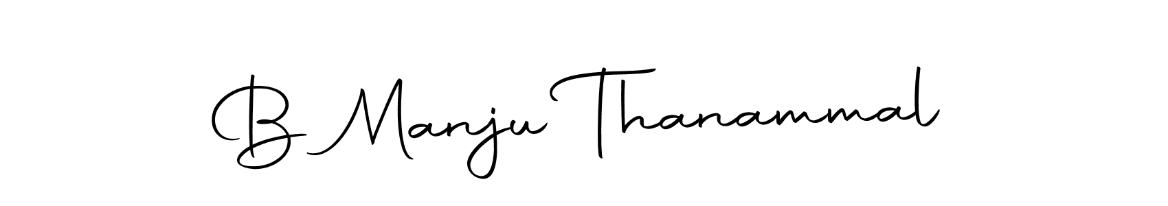 The best way (Autography-DOLnW) to make a short signature is to pick only two or three words in your name. The name B Manju Thanammal include a total of six letters. For converting this name. B Manju Thanammal signature style 10 images and pictures png