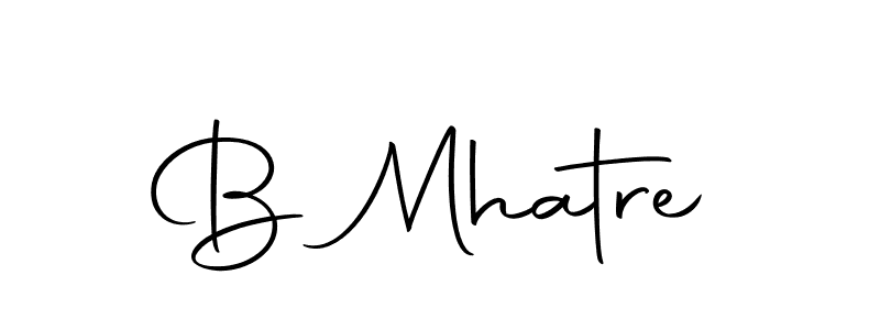 Make a beautiful signature design for name B Mhatre. Use this online signature maker to create a handwritten signature for free. B Mhatre signature style 10 images and pictures png