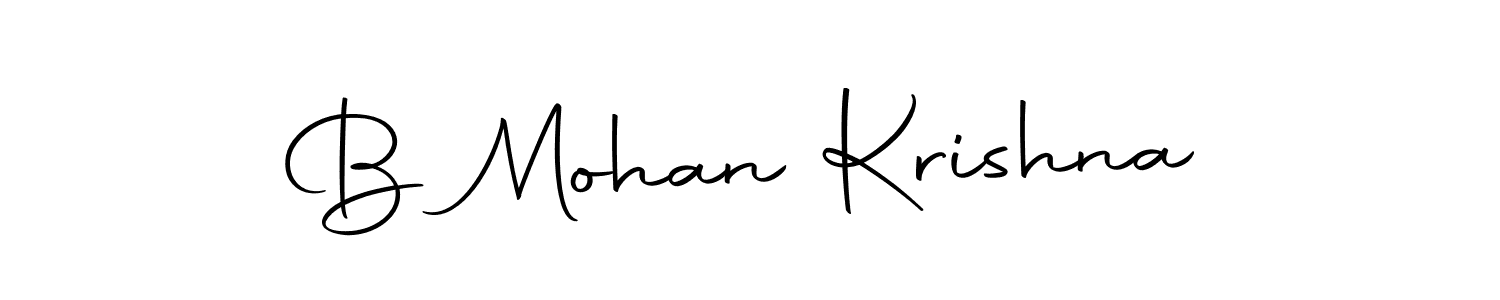 Make a beautiful signature design for name B Mohan Krishna. With this signature (Autography-DOLnW) style, you can create a handwritten signature for free. B Mohan Krishna signature style 10 images and pictures png