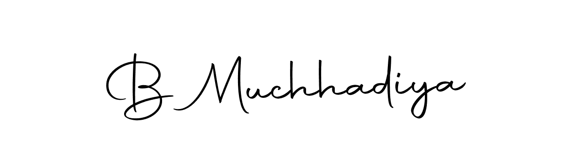 The best way (Autography-DOLnW) to make a short signature is to pick only two or three words in your name. The name B Muchhadiya include a total of six letters. For converting this name. B Muchhadiya signature style 10 images and pictures png