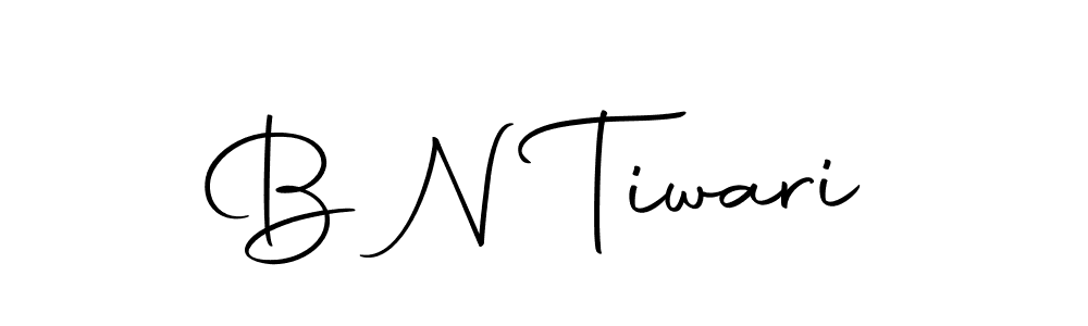 You should practise on your own different ways (Autography-DOLnW) to write your name (B N Tiwari) in signature. don't let someone else do it for you. B N Tiwari signature style 10 images and pictures png