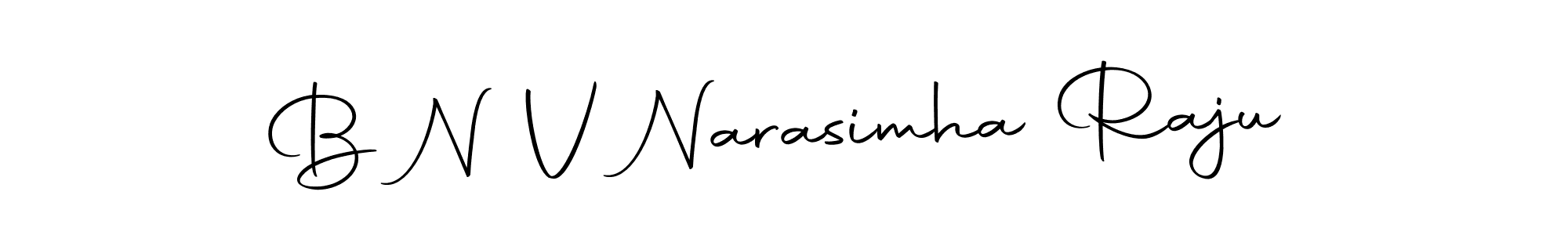 How to make B N V Narasimha Raju name signature. Use Autography-DOLnW style for creating short signs online. This is the latest handwritten sign. B N V Narasimha Raju signature style 10 images and pictures png