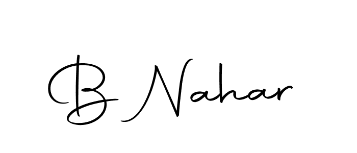 The best way (Autography-DOLnW) to make a short signature is to pick only two or three words in your name. The name B Nahar include a total of six letters. For converting this name. B Nahar signature style 10 images and pictures png