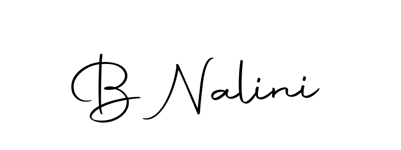 Design your own signature with our free online signature maker. With this signature software, you can create a handwritten (Autography-DOLnW) signature for name B Nalini. B Nalini signature style 10 images and pictures png