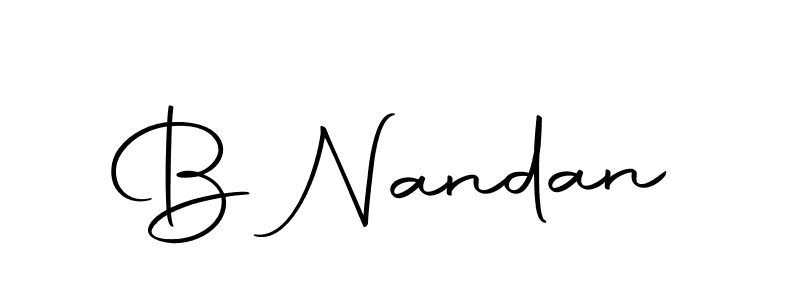 Make a beautiful signature design for name B Nandan. With this signature (Autography-DOLnW) style, you can create a handwritten signature for free. B Nandan signature style 10 images and pictures png