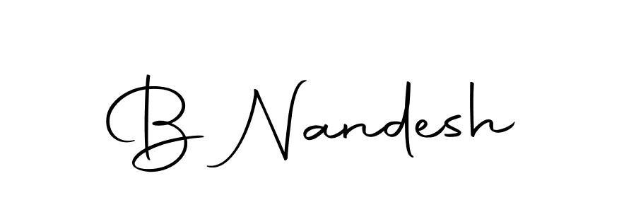 Create a beautiful signature design for name B Nandesh. With this signature (Autography-DOLnW) fonts, you can make a handwritten signature for free. B Nandesh signature style 10 images and pictures png