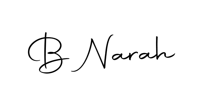 Design your own signature with our free online signature maker. With this signature software, you can create a handwritten (Autography-DOLnW) signature for name B Narah. B Narah signature style 10 images and pictures png