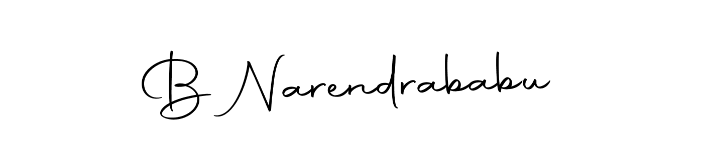 How to make B Narendrababu name signature. Use Autography-DOLnW style for creating short signs online. This is the latest handwritten sign. B Narendrababu signature style 10 images and pictures png