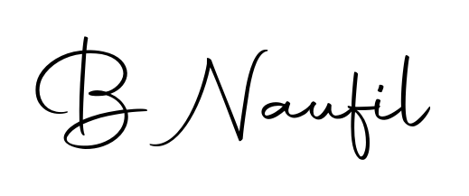 Make a beautiful signature design for name B Naufil. With this signature (Autography-DOLnW) style, you can create a handwritten signature for free. B Naufil signature style 10 images and pictures png