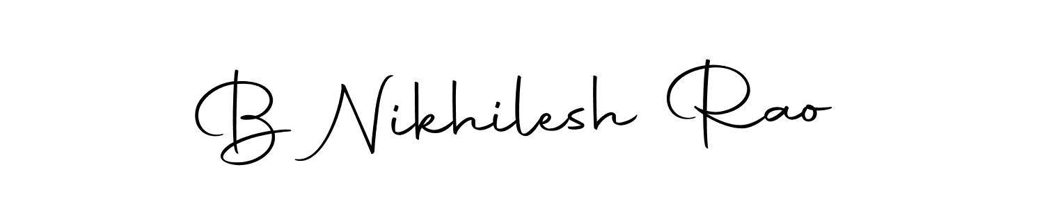Make a beautiful signature design for name B Nikhilesh Rao. With this signature (Autography-DOLnW) style, you can create a handwritten signature for free. B Nikhilesh Rao signature style 10 images and pictures png