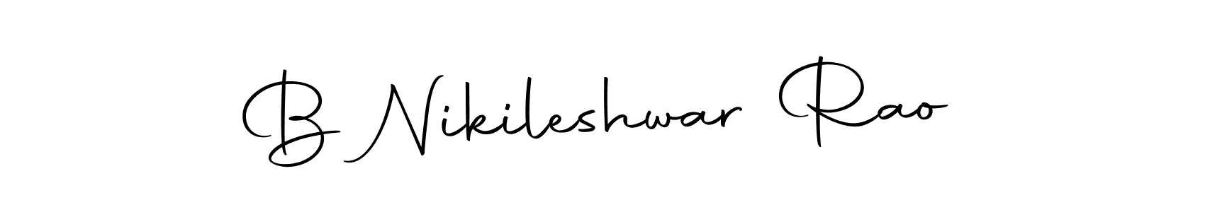 Design your own signature with our free online signature maker. With this signature software, you can create a handwritten (Autography-DOLnW) signature for name B Nikileshwar Rao. B Nikileshwar Rao signature style 10 images and pictures png