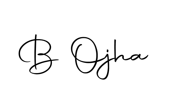Design your own signature with our free online signature maker. With this signature software, you can create a handwritten (Autography-DOLnW) signature for name B Ojha. B Ojha signature style 10 images and pictures png