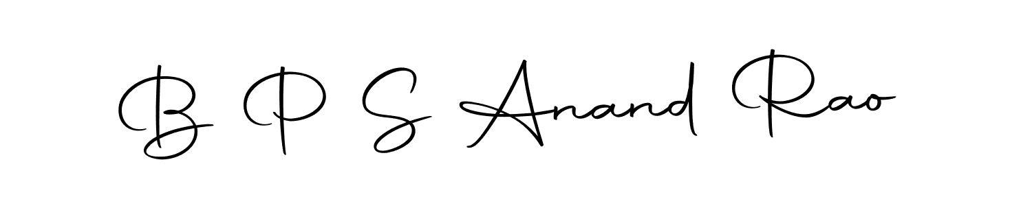 How to make B P S Anand Rao name signature. Use Autography-DOLnW style for creating short signs online. This is the latest handwritten sign. B P S Anand Rao signature style 10 images and pictures png