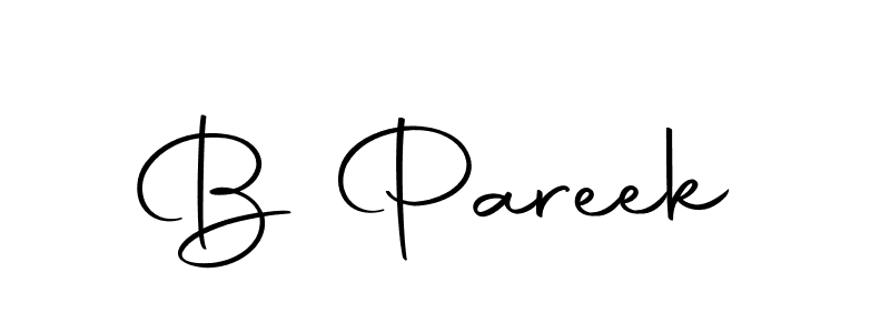 Similarly Autography-DOLnW is the best handwritten signature design. Signature creator online .You can use it as an online autograph creator for name B Pareek. B Pareek signature style 10 images and pictures png