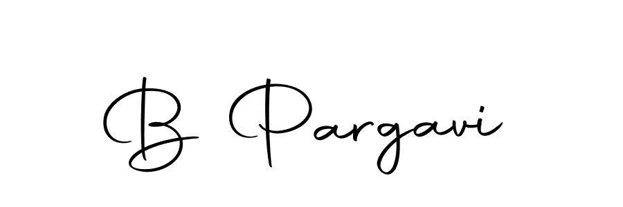 How to make B Pargavi name signature. Use Autography-DOLnW style for creating short signs online. This is the latest handwritten sign. B Pargavi signature style 10 images and pictures png