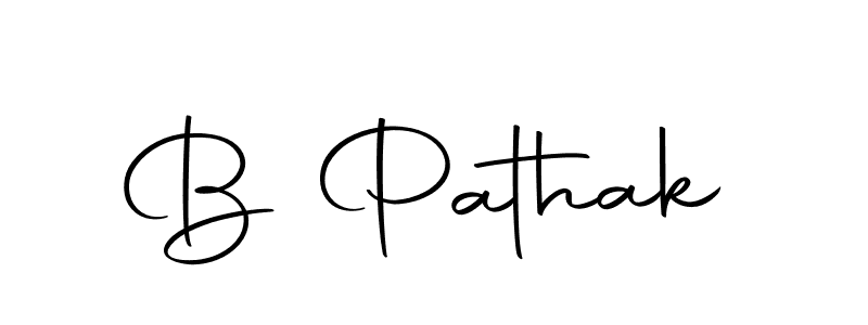 The best way (Autography-DOLnW) to make a short signature is to pick only two or three words in your name. The name B Pathak include a total of six letters. For converting this name. B Pathak signature style 10 images and pictures png